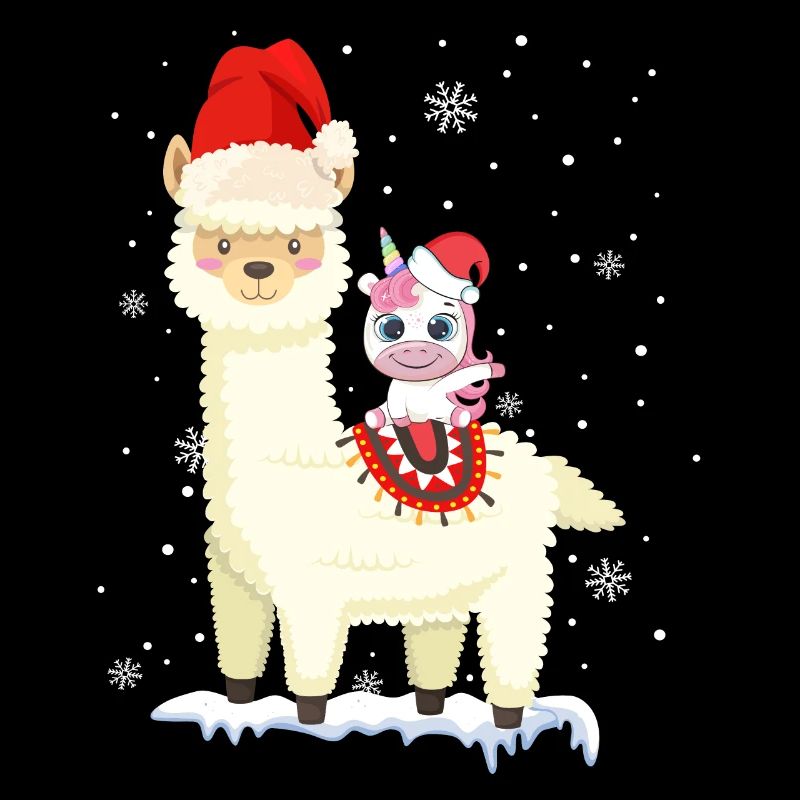 Protection de la bouche de Noël Licorne mignon alpaga lama