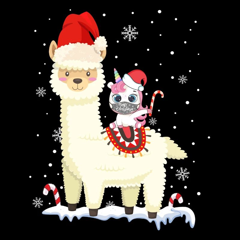Protection de la bouche de Noël Licorne mignon alpaga lama