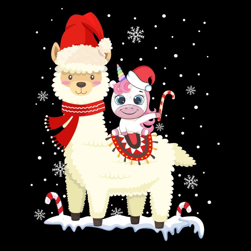 Protection de la bouche de Noël Licorne mignon alpaga lama