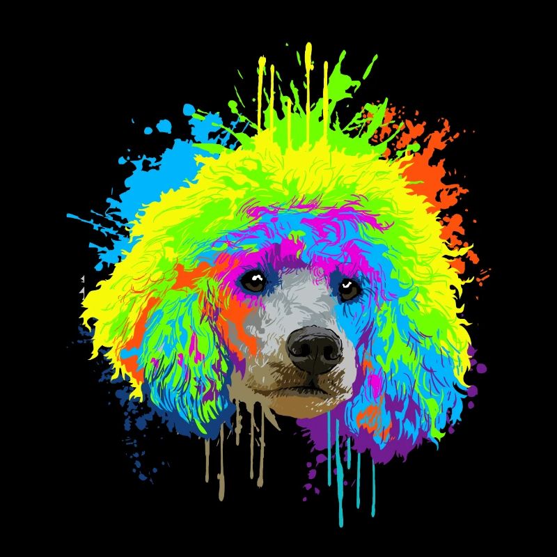 Splash Art Pudel Hund Hundehalter Geschenk