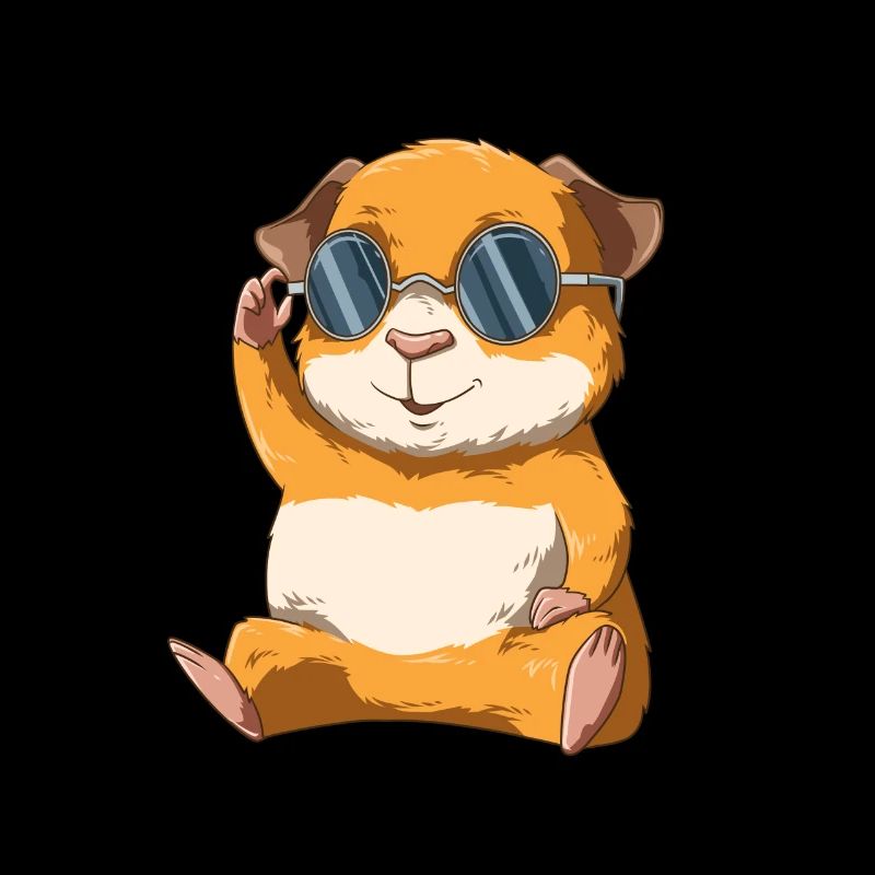 Mignon petit cochon d'Inde avec des lunettes de soleil