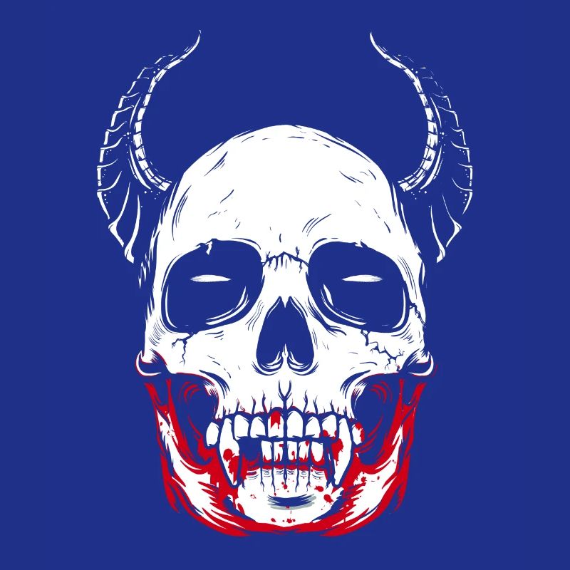 Crâne d'horreur squelette de vampire