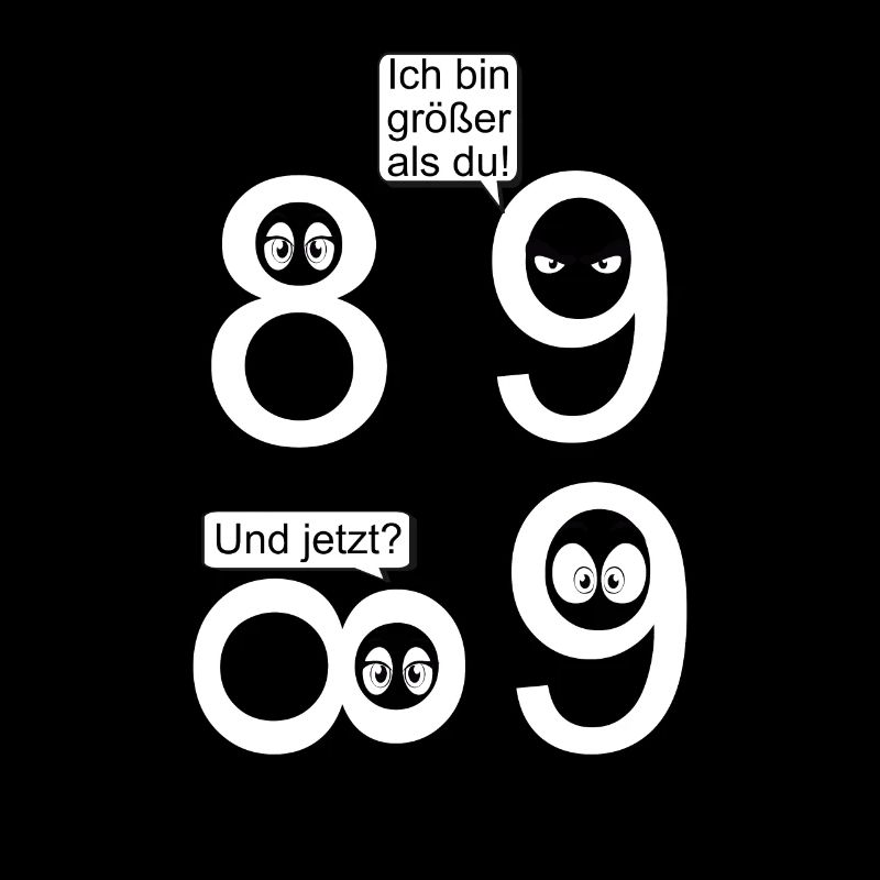 Mathe Mathematik Witz 8 u. 9 i am taller than you