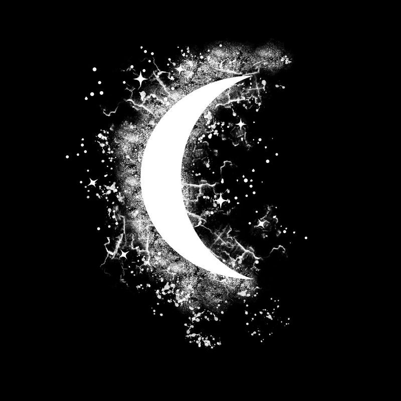 Lune dans le brouillard avec cadeau étoiles