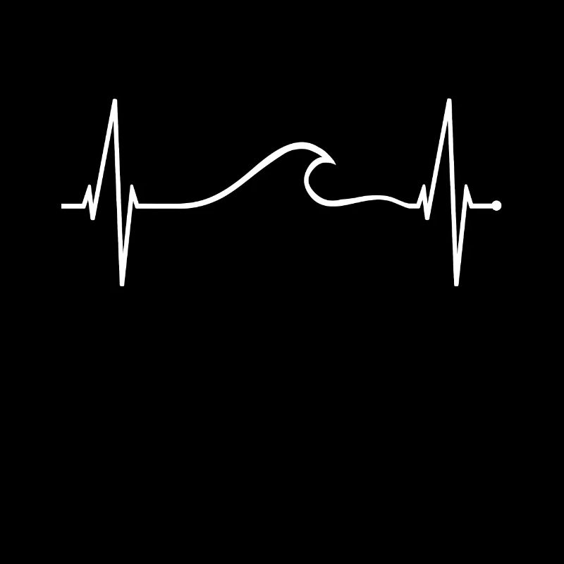 Surfer Heartbeat Wave Surf Pulse Heart pour le surf