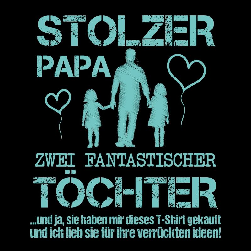 Stolzer Papa zwei Töchter