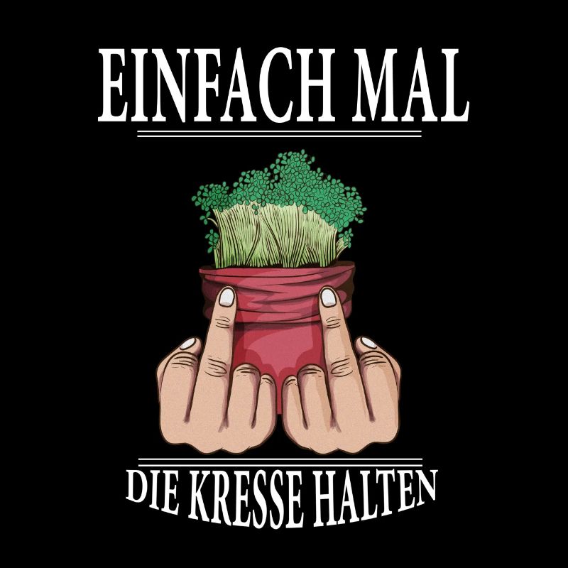 Gärtner Einfach mal die Kresse halten im Garten