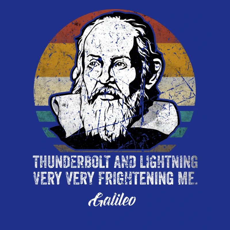 Thunderbolt lightning Galileo Philosopher Physics