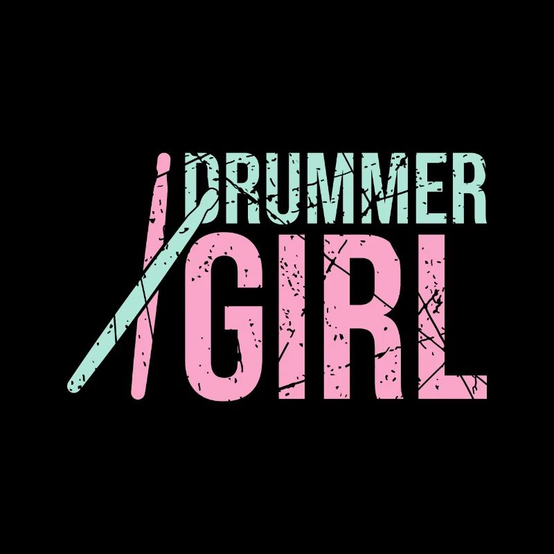 Drummer girl drums