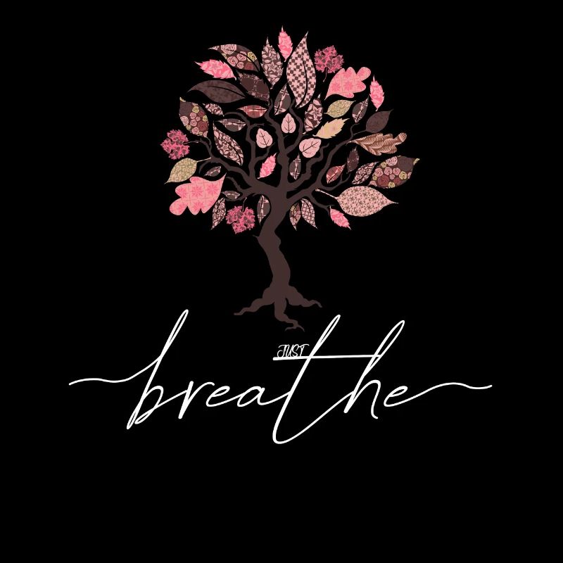 Just Breathe Tree Printemps Yoga Méditation Été