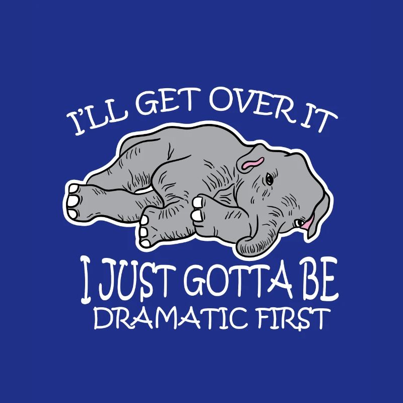 Dramatic Elefant Müde Bockig