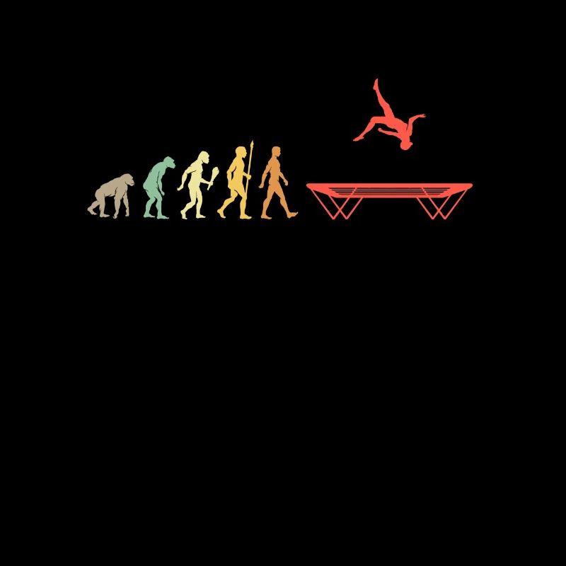 Vintage Trampoline Jumping Evolution Jumping Gift