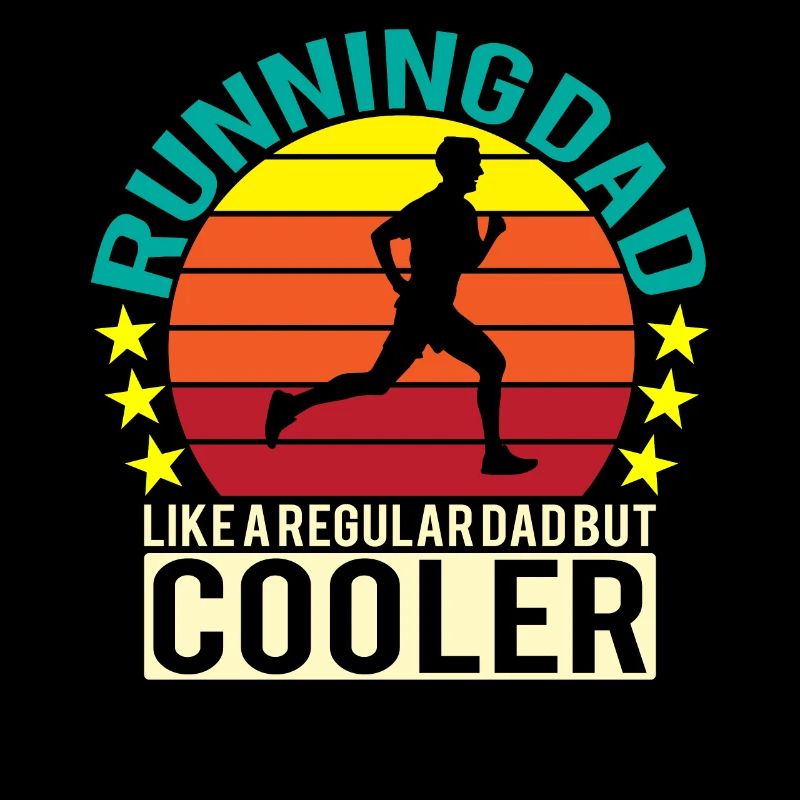 Retro dad jogging dad running gift