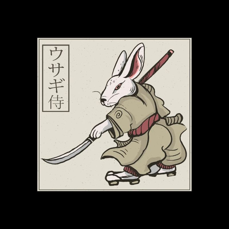 Samouraï de lapin d'art japonais avec épée