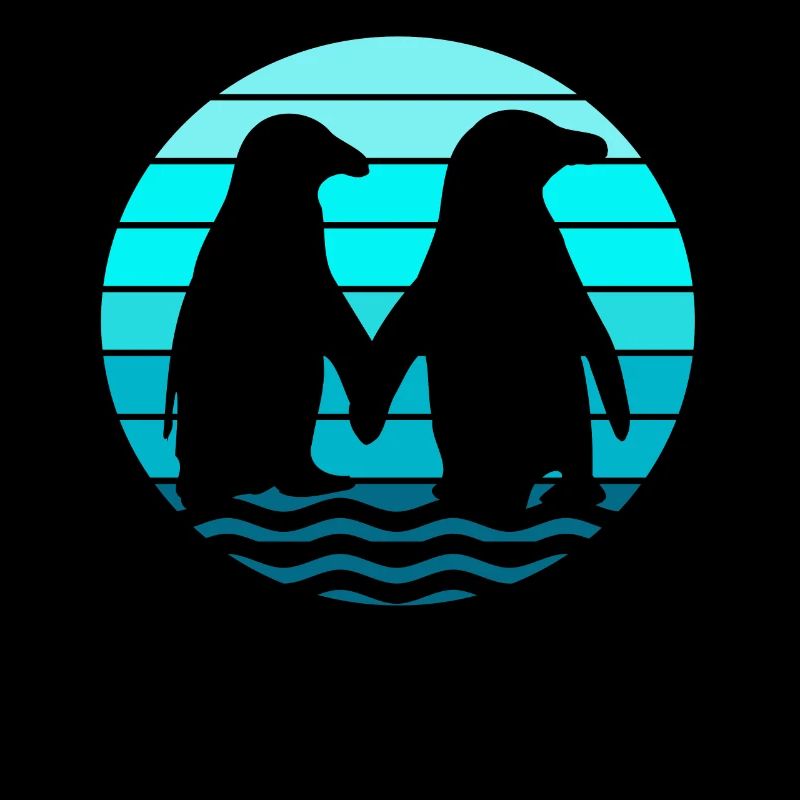 Liebendes Pinguin Paar Händchen haltend