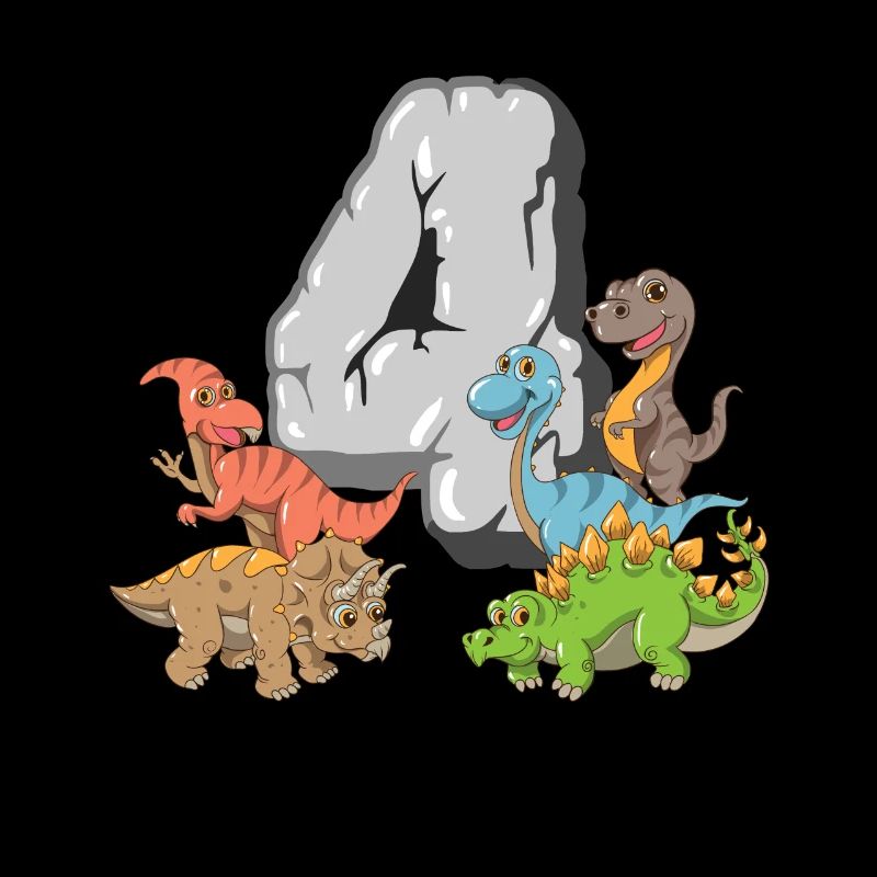 Dinosaur 4 years kids 4 birthday T-Rex Dino
