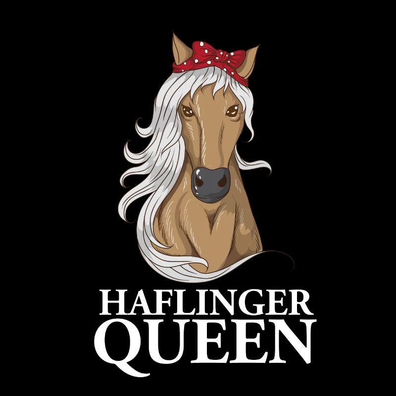 Reiter Haflinger Queen Pferd Reiterkleidung Spruch