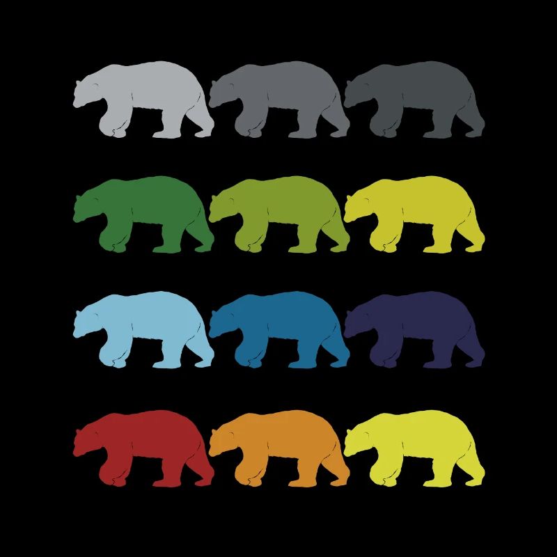 Neon Pop Art Retro Eisbär Wildtier Geschenkidee