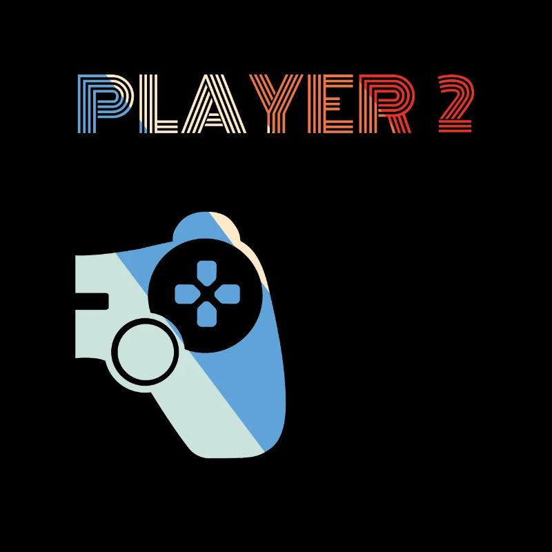 Player 2 Partenaire Duo Gamer Controller Cadeau