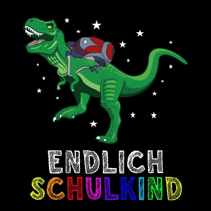 Schulkind 2021 - 1. Klasse Einschulung Dino T-Rex