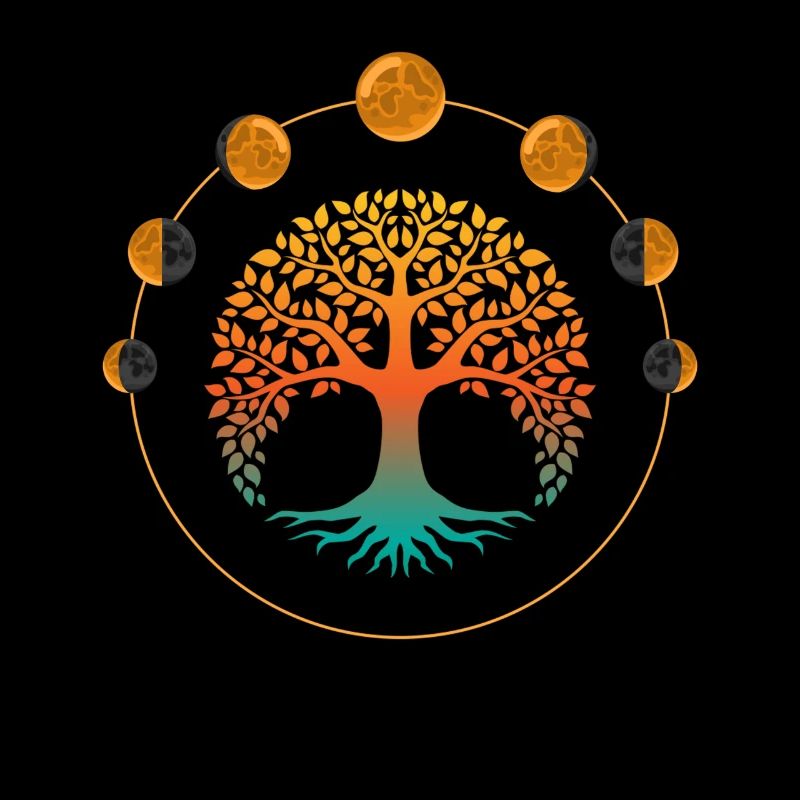 Lebensbaum, Lebensbaum Mondphasen, Ewiges leben,