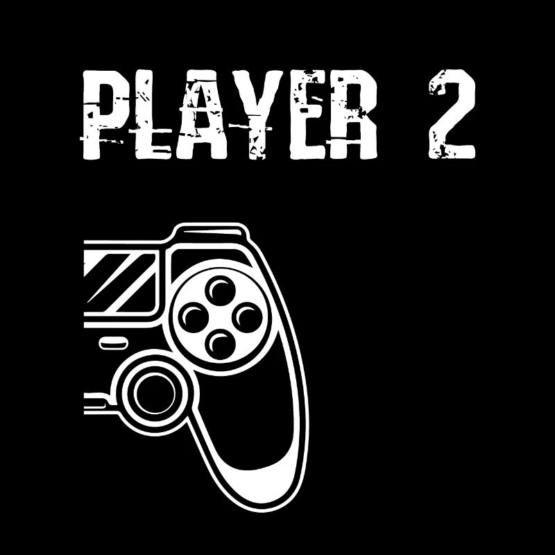 Player 1 2 Gaming Gamer Zocken Controller Gift