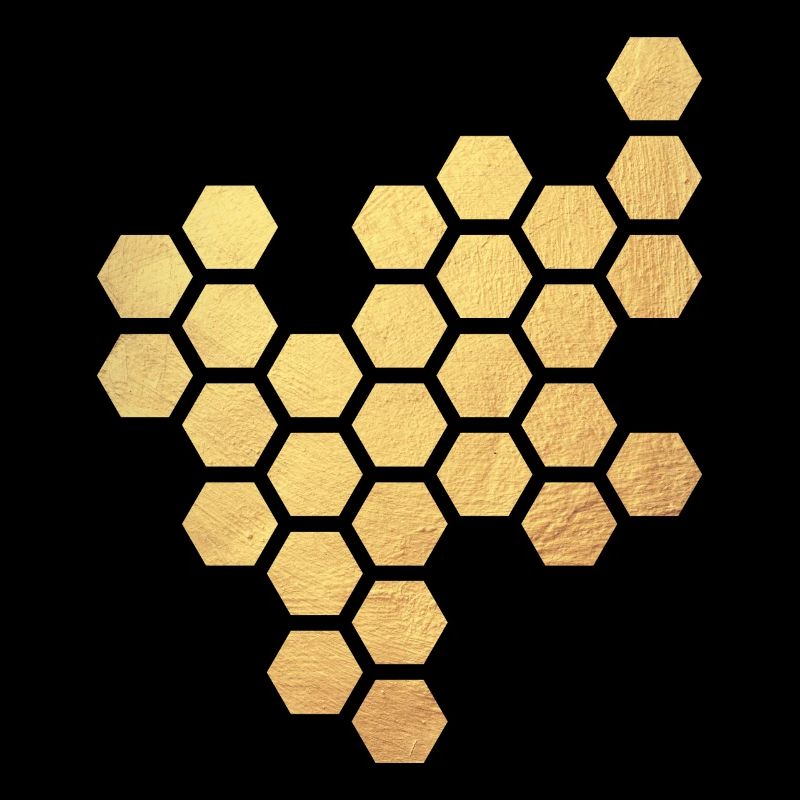 Honeycomb Gold Honey Pattern Hexagon Bee Beekeeper