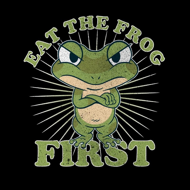 « Eat The Frog First » Vintage Comic Gestion du temps