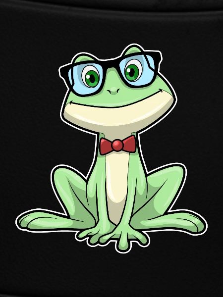 Frosch Nerd Buch Brille