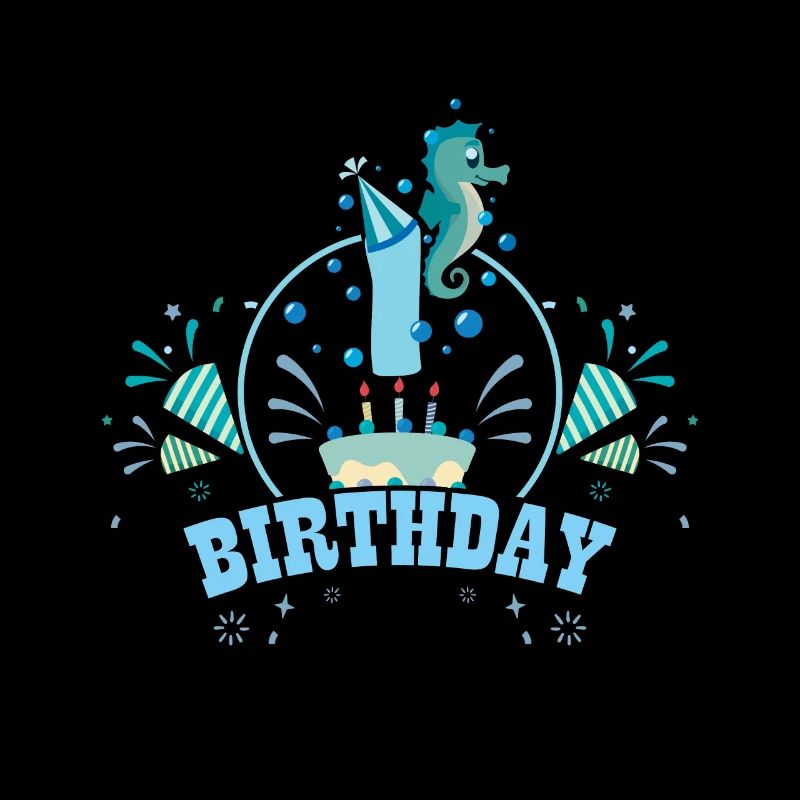 1 Geburtstag Seepferdchen