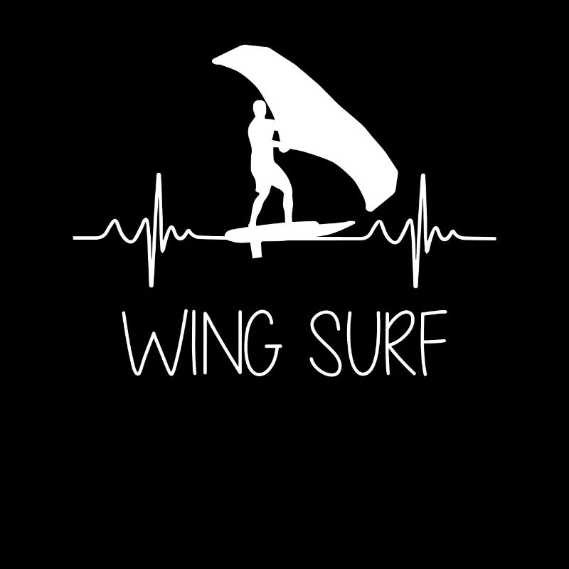 Foiler Wing Surf Geschenk Wing Foil Herzschlag