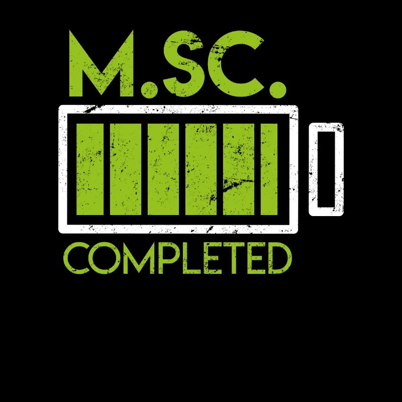 M.Sc. completed Master Abschluss Spruch Geschenk
