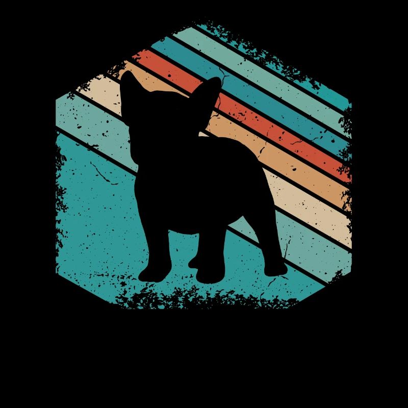 Design du chien mignon du bouledogue français