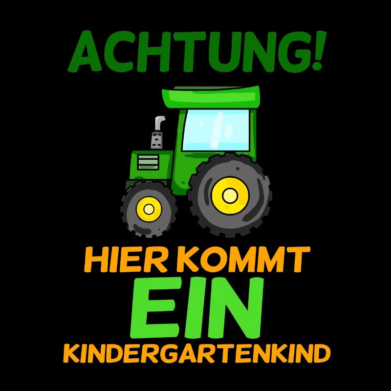Achtung Kindergartenkind Traktor