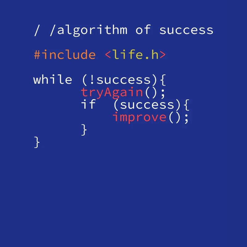 Algorithm of success Nerd Code du programme développeur