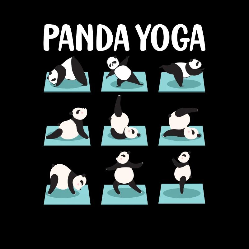Drôle de Panda yoga attitudes