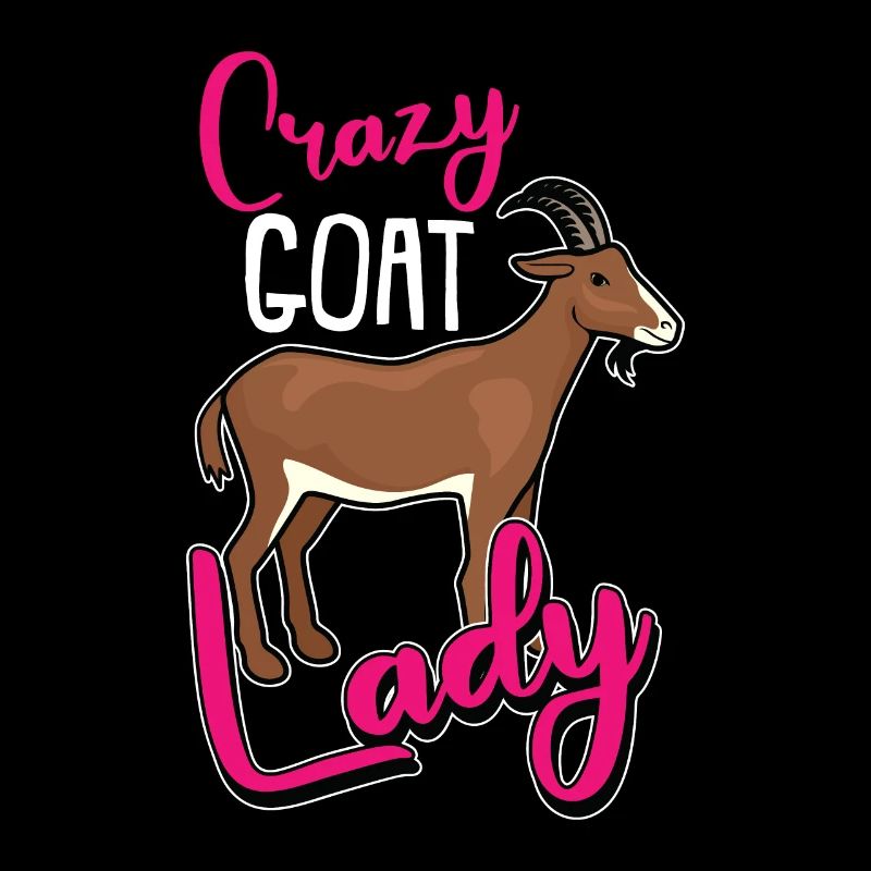 Ziege Frau Lady Crazy Spruch Geschenk
