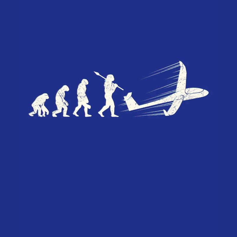 Segelflugzeug Pilot Evolution Affe Mensch