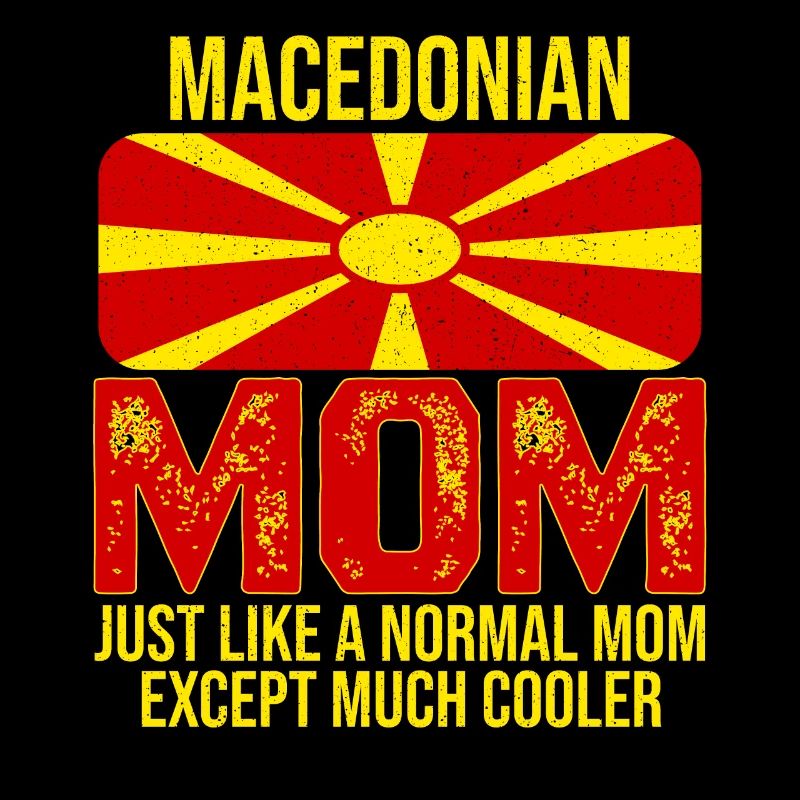 Macedonian Mom drapeau de la Macédoine du Nord pour Mère