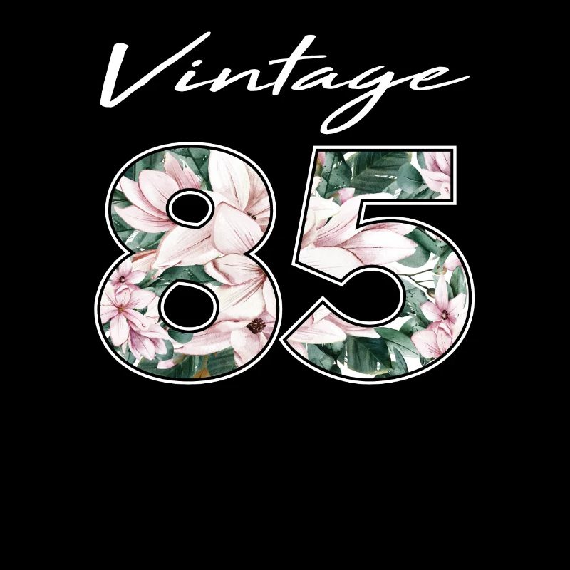 Vintage 1985 85 Anniversaire fleur millésime cadeau