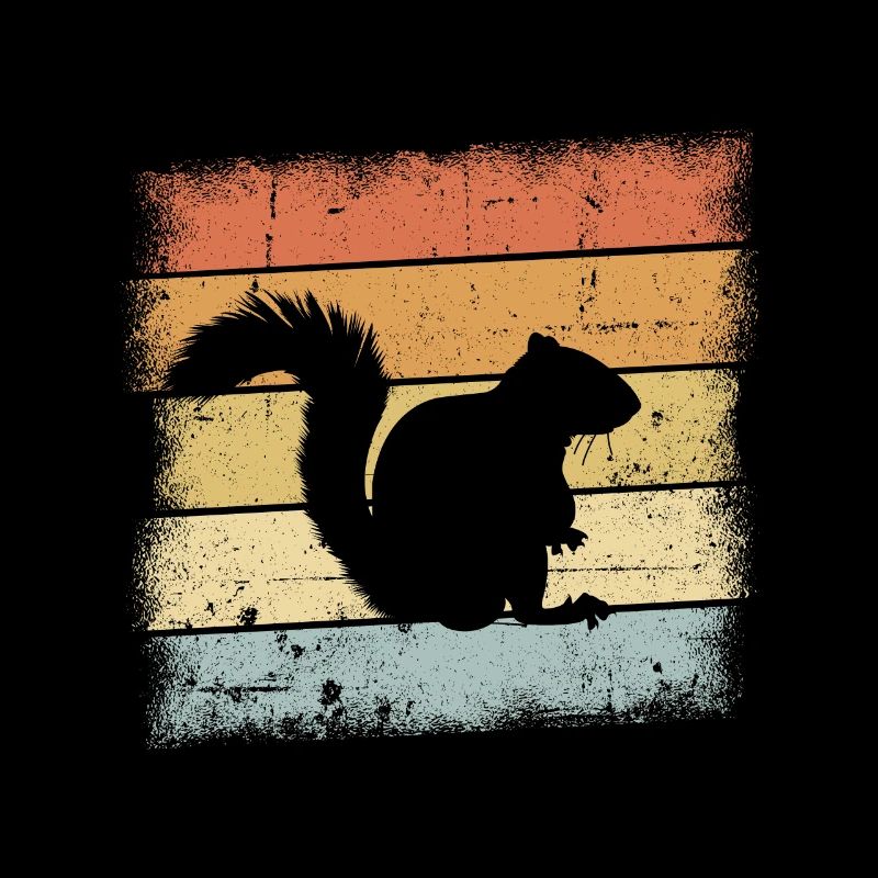 Eichhörnchen Retro Design