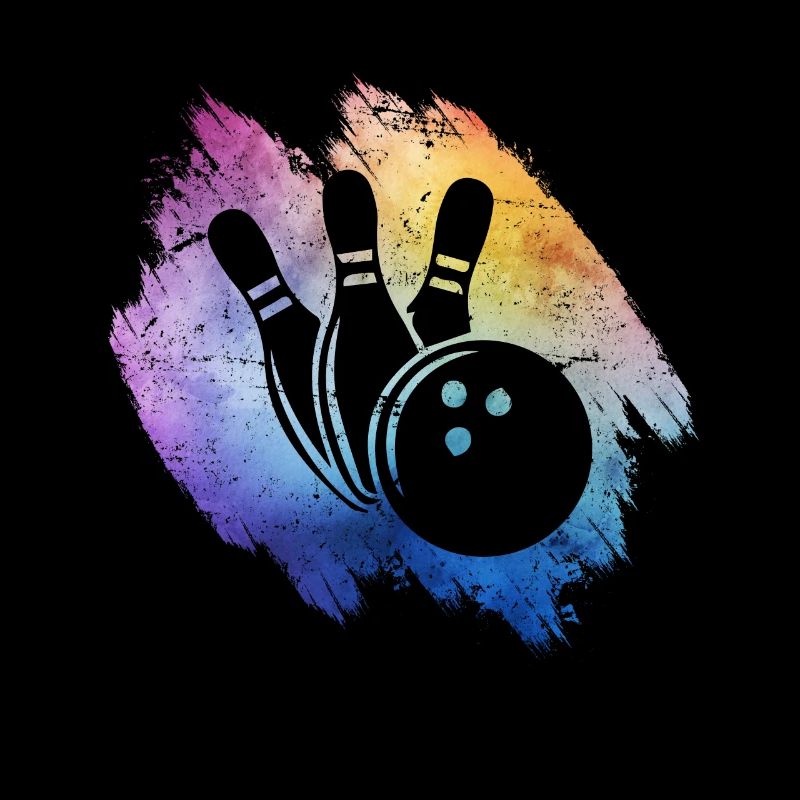 Bowling boule et bowling pins équipe de bowling art