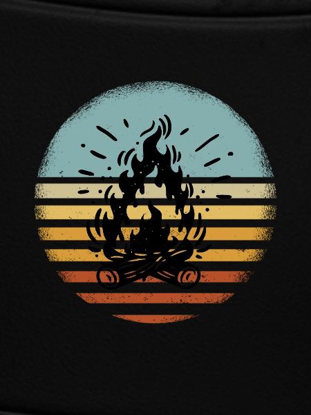 Campfire Camping Retro