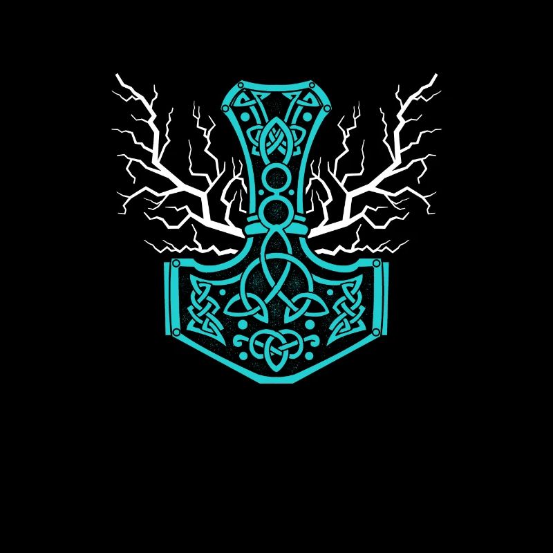Der Hammer von Thor mit Blitzen - Mjölnir