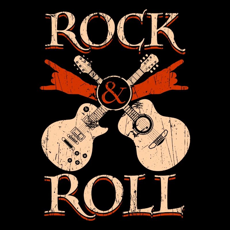 Rock and Roll Akustikgitarre E-Gitarre Musiker