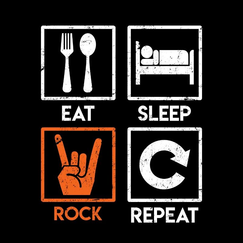 Rocker Sort Eat Sleep Rock Repeat Rock