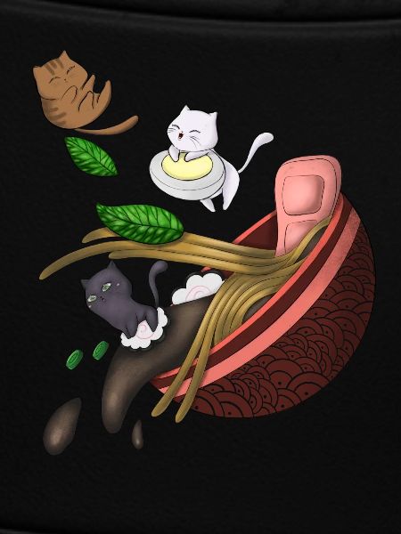 Whimsical Cat Noodle