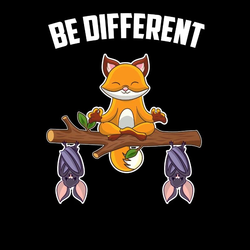 Be Different Chauve-souris Amant Sort Renard