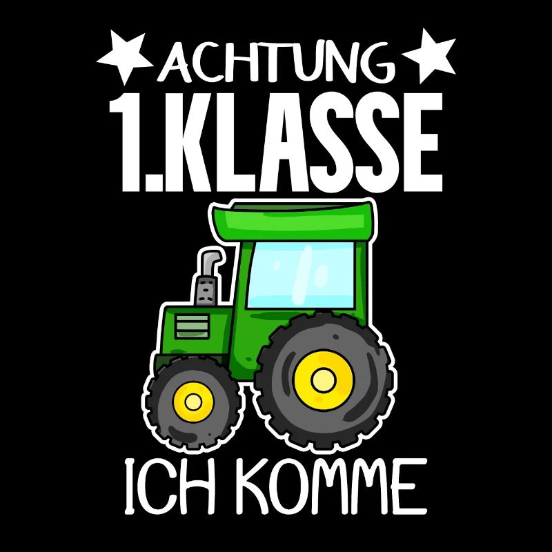 Einschulung Erste Klasse Junge Traktor