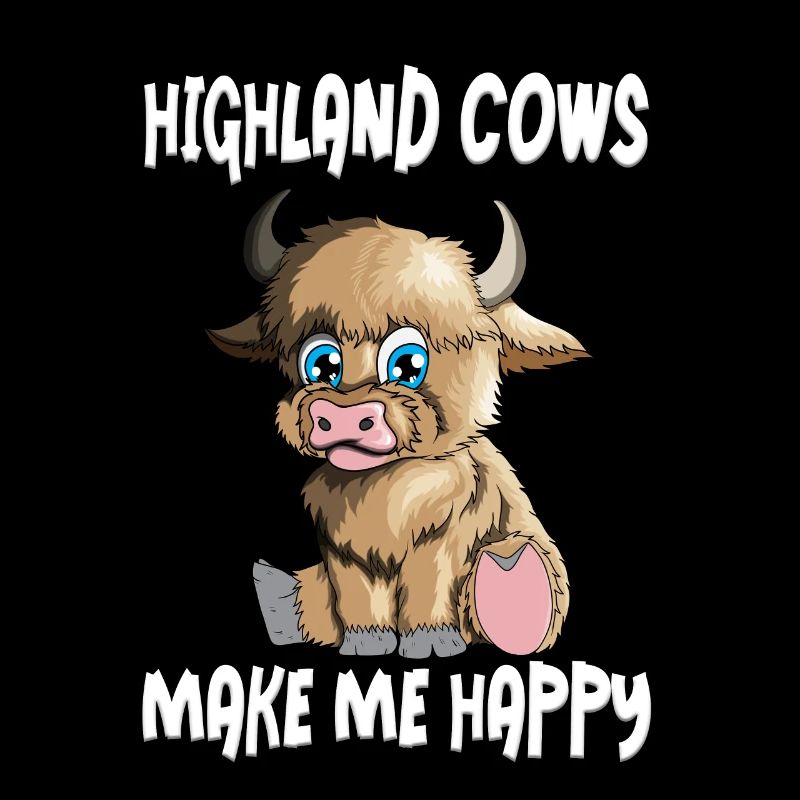 Highland Cows make me Happy Highland Beef Farmer